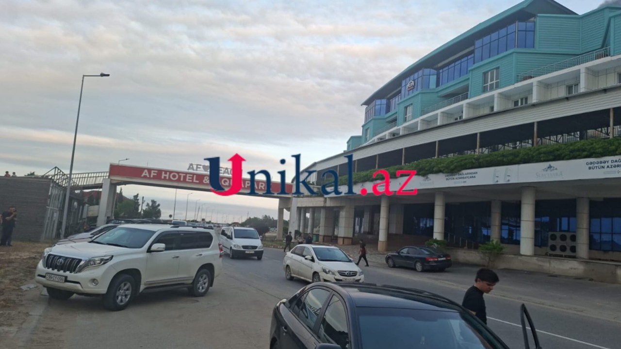 Novxanıda hotel yanır - FOTOLAR (VİDEO)